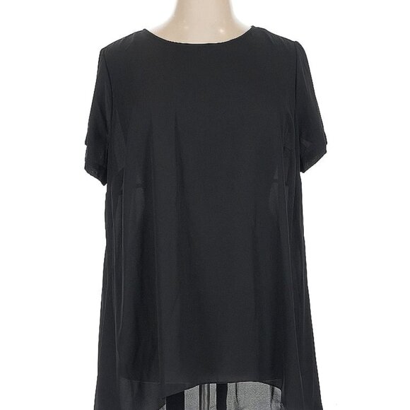 NWT Vince Camuto Women's Black Short Sleeve Blouse - Picture 3 of 10